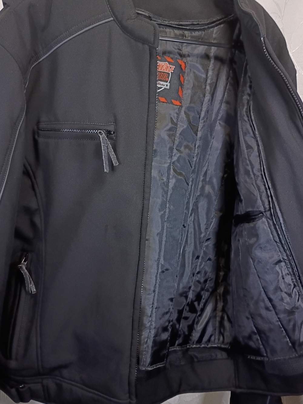 Interstate Leather Softshell Motorcycle Riding Jacket Removable Liner Large - Picture 3 of 12